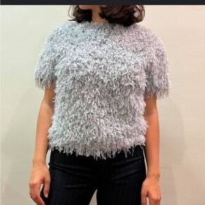 ZARA | hot pink fuzzy top